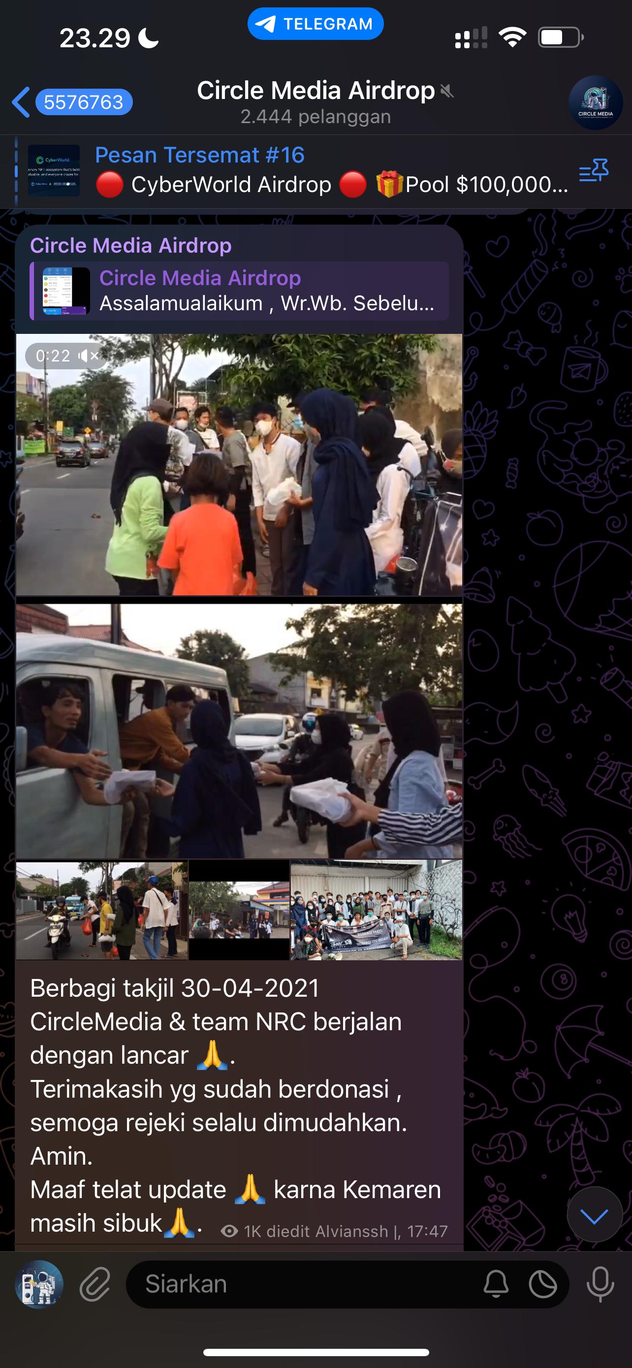 Dokumentasi Pembagian Takjil Langsung